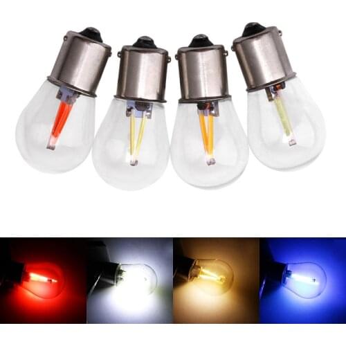 1156 BA15S P21W LED Car Reverse Bulb Stop Parking Lamp Brake Lights 12V BAY15D 1157 COB Filament Auto Brake Light Red White