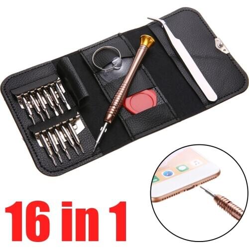 Multipurpose 16PCS Mobile Phone Screwdriver Set Repair Tool Kit For Phone LCD Screens Housings Fascias Worn Parts Replacement