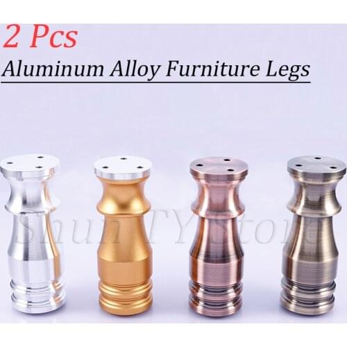 2 Pcs 80-150mm Heavy Duty Metal Furniture Leg Adjustable Aluminum Furniture Feet As Replacement For Sofa TV Stand Cabinet Legs