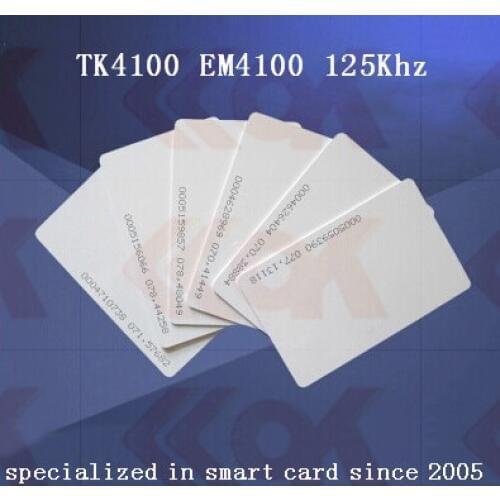 5000pcs/lot 125khz rfid em4100 card TK4100 rfid cards ID PVC blank Card ID Smart Card