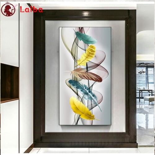 5d diy diamond Painting Modern Abstract Feathers Wall Art Pictures Decor mosaic painting diamond embroidery puzzle gift crystal