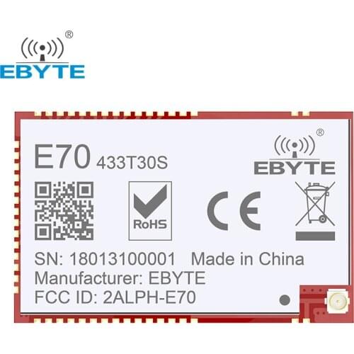 CC1310 433MHz Module Wireless Transceiver 30dBm UART Interface Long Distance 6km IPEX Antenna EBYTE E70-433T30S Receiver