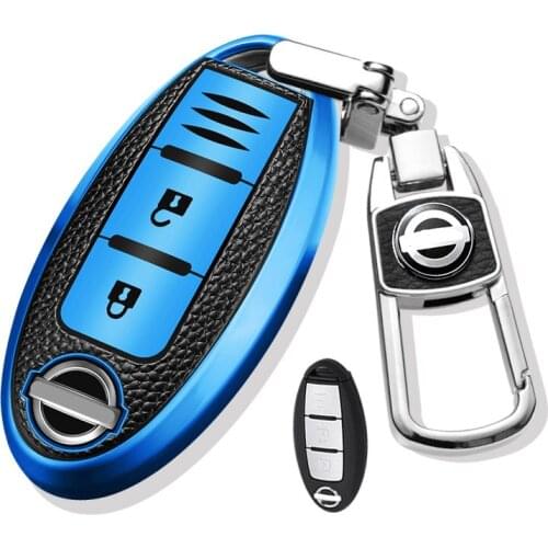 Car Key Case Cover For Nissan Qashqai 2019 2020 2021 Accessories Holder Shell Keychain Protect car styling