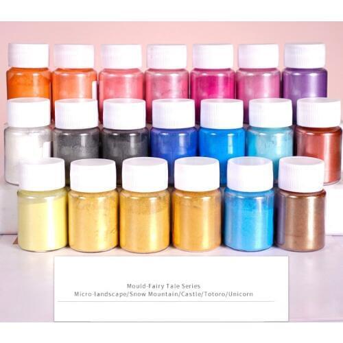 20 Color Diy Slime Kit Glitter Powder Filler Pigment Decoration Toys Sprinkles Pearl Powder Dye Additives Fluffy Glue Slime Gift