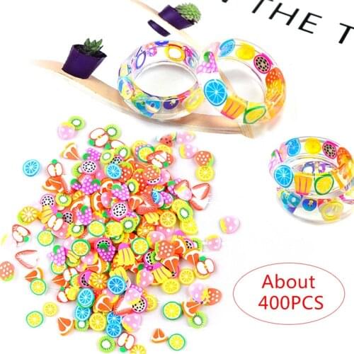 Mix Fruit Slice Animal Clay Slime Filling Nail Art Cake Flower Resin Epoxy Mold Filler For DIY Rings Making Jewelry Accessories
