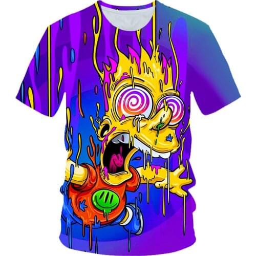 New Style Mens Funny T-Shirt Fashion New Summer Mens Short Sleeve T-Shirt Casual 3D Printed Zombie Graphic Sports T-Shirt
