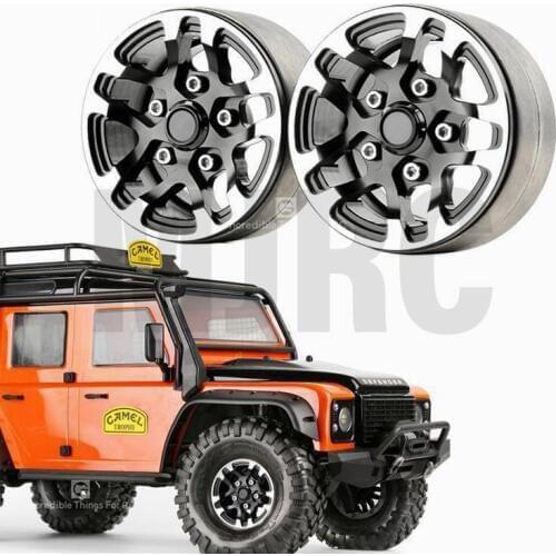 A pair RC Rock Crawler Metal Wheel Rim 1.9 Inch BEADLOCK for 1/10 Axial SCX10 90046 TAMIYA CC01 D90 D110 VS4 Traxxas TRX-4 TRX-6