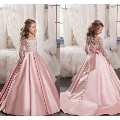 Flower Girls Dresses Kids Pageant Party Dance Wedding Birthday Ball Gown Princess Girl Dresses For Wedding