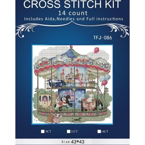 Wild Animals shelf Exquisite Handmade Needlework Embroidery DIY DMC Cross Stitch Kits Crafts 14CT Unprinted Home Decor 73