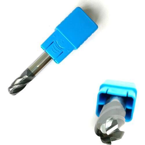 Radius=3MMx12mm 4 Flutes hrc45 Ball nose End Mill solid carbide CNC router bits tools Milling cutter R3*12*D6*50