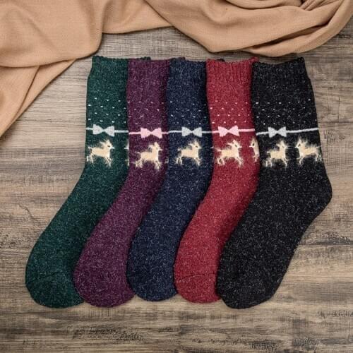 Russia Size Winter Female Wool Socks Keep Warm Thicken Wool Rabbit Fur Soft Essential Comfortable High Quality Women Socks