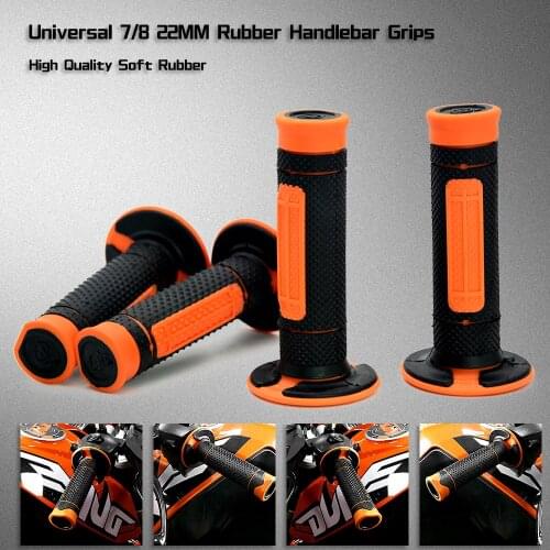 Left 22mm & Right 24mm Rubber Motorcycle HandleBar Motorbikes Hand Grips For KTM 690 950 Supermoto 625 SMC 690 EXC 125 250 300