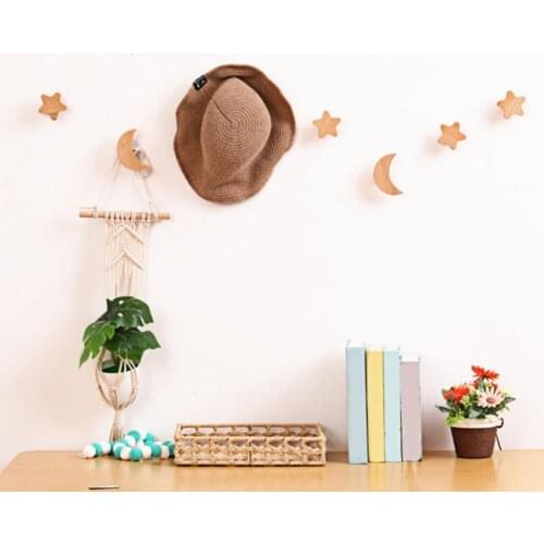 Punch Free Storage Hook Heavy Load Bags/Coat/Scarf/Hats Hanger Delicate Star Moon Cloud Organizer Towel Shelf for Home Decor New