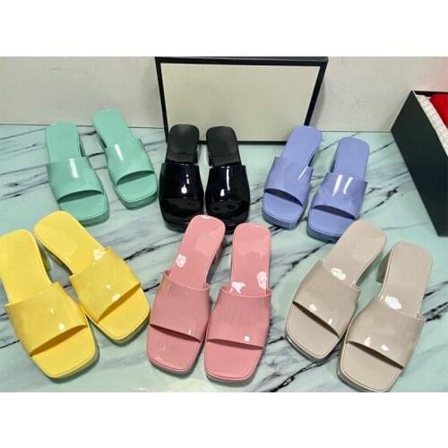 2021 New Spring Summer Womens Slippers Comfortable Shoes Multicolored Jelly Shoes Luxury Brand Slippers Hot Sell Shoes