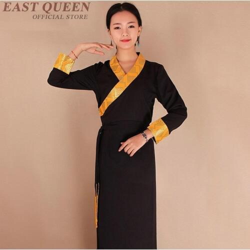 Traditional tibetan dress clothing oriental Chinese moden long qipao cheongsam dress for women AA4052