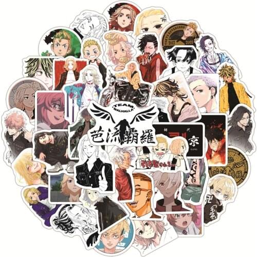 10/30/50PCS Anime Tokyo Revengers Cool Cartoon Stickers Skateboard Fridge Guitar Laptop Motorcycle Travel Classic Sticker Decals