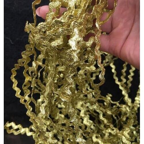 10 Meters 3mm Width 2017 Exquisite Gold Fashion DIY Gold Thread Woven Lace Trim Handmade DIY Craft Accessories