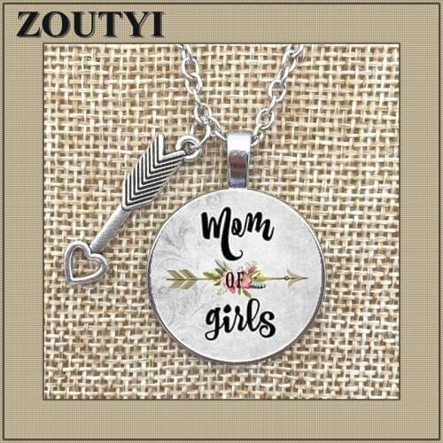 2018/ new girls mother charm alloy glass pendant necklace, mother wears necklace jewelry, gift for mother woman