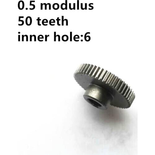 5pcs 0.5 Modulus 50 Teeth Cylindrical Gear Reduction Gear Parts DIY Hardware Fitting