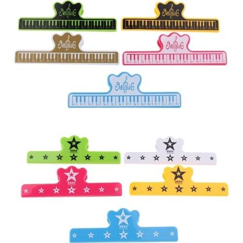 5pcs/pack Music Note Clip Folder Piano Guitar Book Page Clips Paper Holder Music Instrument Playing Parts & Accessories