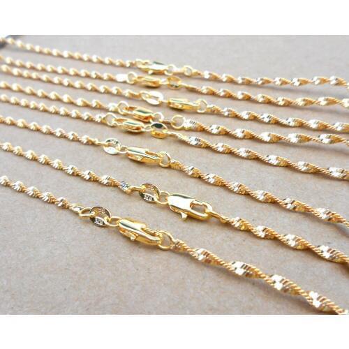 5PCS twisted chain for pendant 16inch wholesale drop shipping NEW double water wave chain necklace