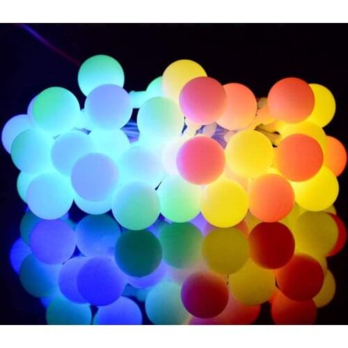 50LED Balls Solar String Light Waterproof Fairy Garland Lamp Festival Decor Waterproof LED String Fairy Lights Garden Christmas