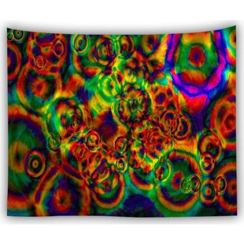 Abstract Bohemian Home Decor Wall Tapestry Hanging Skull Woman Colorful Swirl Plaid Fairyland Psychedelic Wall Hanging Tapestry