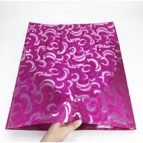 African Sego Headtie with beads High Quality 048 2pcs/Bag Headscarf 100% African Sego Headtie & Wrapper For Wedding Party