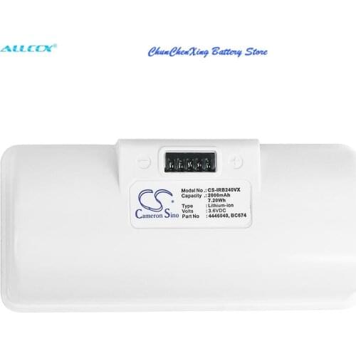 Cameron Sino 2000mAh Battery 4446040,BC674 for iRobot Braava Jet 240, Braava Jet 241,Braava Jet 244,Braava Jet 245,Mopping Robot