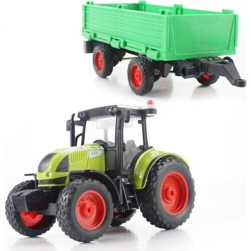 Alloy Toy Car Farmer Tractor New Simulation 1:16 Pull Back With Lights&Music Transport Alloy Car Model Gift Toys For Children