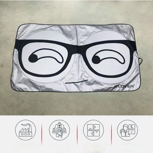 Customizable Car Sun Visor Double Ring Sun Visor Coated Silver Cloth Visor More Than 150*70 Size Silver Tape Windshield Sunshade