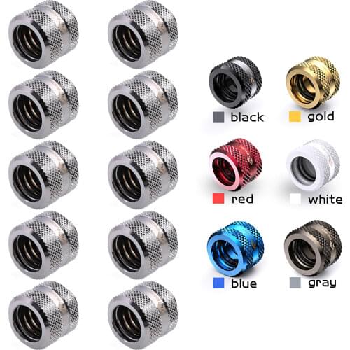 Bykski B-HTJV2-L14 14mm Rigid Hard Tube Connector Fitting, 10pcs