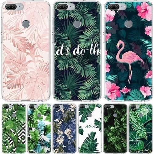 Tropical Plant Green Leaf Flower Phone Case for Huawei Honor 10 9 Lite Y9 Y5 Y6 Y7 2019 8X 8A 8S 7A 7X 10i 20i Pro V30 Art Coque