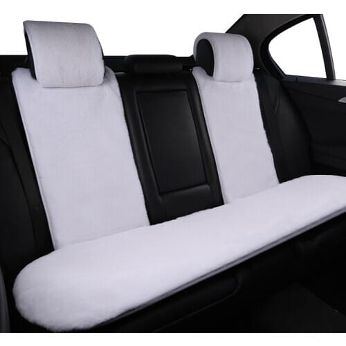 Rabbit fur car seat cover rear seat part Artificial plush car seat cushion white soft car interior universal Automotive interior