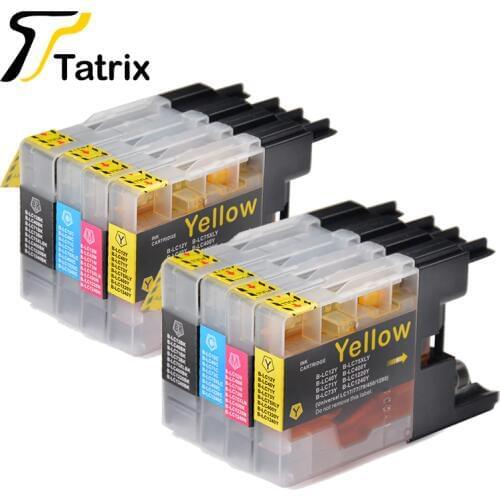 Tatrix 8PCS For Brother LC12 LC40 LC71 LC73 LC75 LC400 LC1220 LC1240 Ink Cartridge For Brother MFC-J6910CDW J6710CDW DCP-J525N
