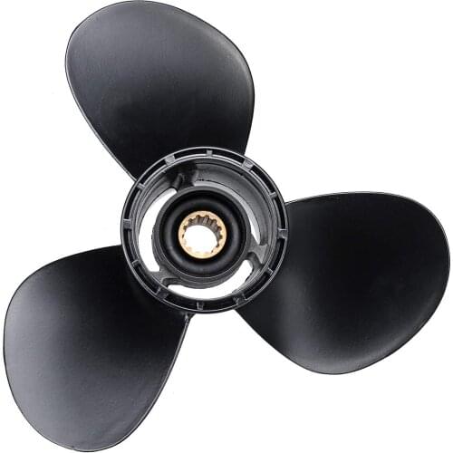 Aluminum Alloy Black Marine Propeller 13 Spline Tooth For Suzuki 35-65HP 58100-95212-019 Boat Outboard Propeller 11 1/2 x 10