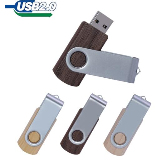 Wood + Metal USB 2.0 Flash Drive Photography Gift Pendrive Real capacity High speed 4GB 8GB 16GB 32GB 64GB 128GB Memory Stick