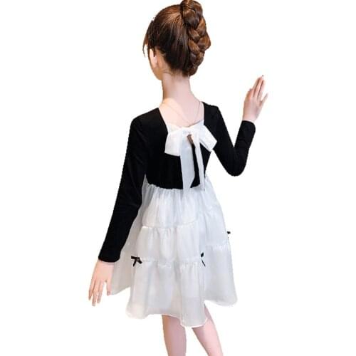 Girls Pricness Dress Long SLeeve Party Dress For Kids Girl Spring Autumn Kids Dress Casual Childrens Costumes For Girls