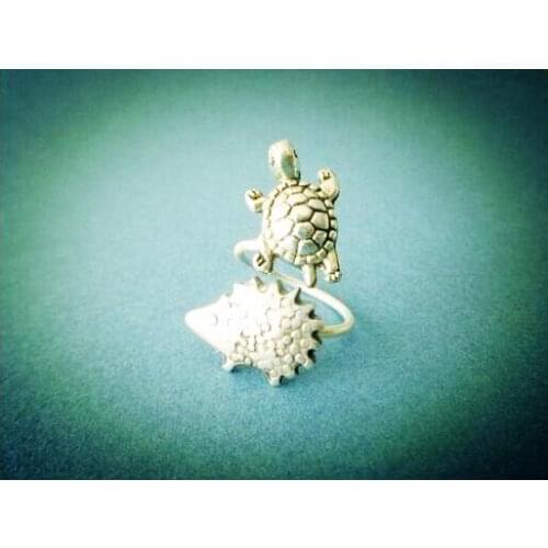 Drop shipping-3D Retro Tortoise and Hedgehog Ring