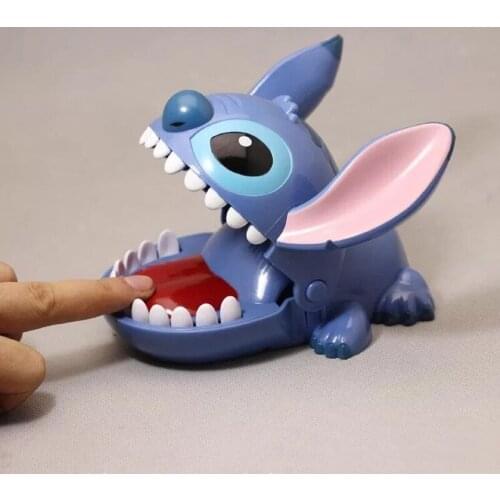 Disney Lilo & Stitch 15cm Action Figure Party Game Props Alien Bite Toys Gifts for Kids Trick Toys