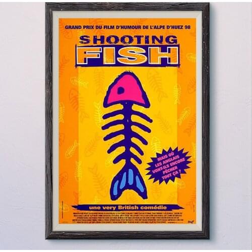N318 SHOOTING FISH (3) Vintage Classic Movie Wall Silk Cloth HD Poster Art Home Decoration Gift