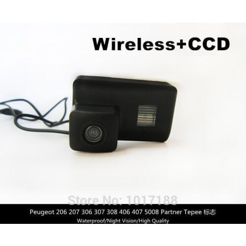 HD!! WIFI camera Wireless Car Rear View Camera CCD Chip For Peugeot 206 207 306 307 308 406 407 5008 Partner Tepee