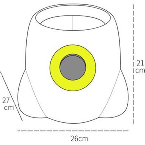 Interactive Dog Automatic Ball Launcher, Tennis Ball Throwing Machine for Small, Medium and Large Size Dogs, 3 Balls Included