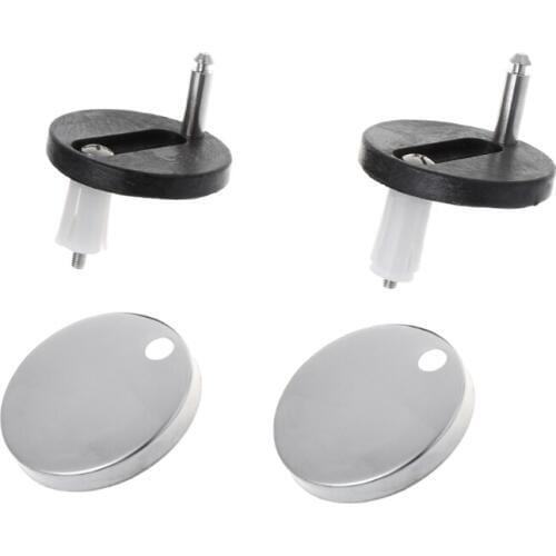 2Pcs Top Fix WC Toilet Seat Hinges Fittings Quick Release Hinge Screw