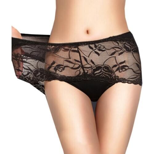 Lace Sexy Women Panties Briefs High Waist Underwear Embroidery Modal Seamless Breathable Female Lingerie Puls Big Lace