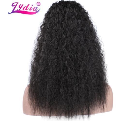 Lydia Synthetic 20"-24" With Two Plastic Combs Ponytail Kinky Curly Hair Extensions All Colors Available For Women