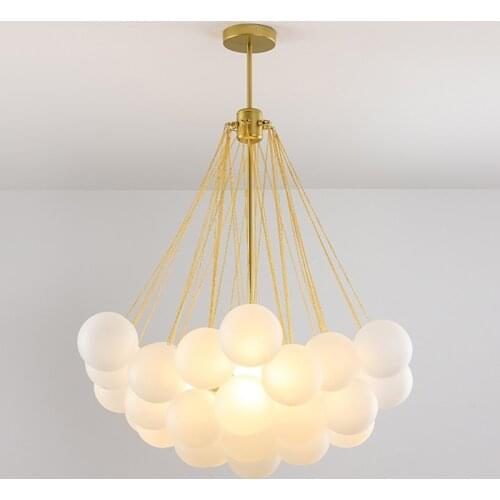 Modern Glass Ball Chandelier Lighting Chandeliers Living Room Bedroom Kitchen Lustres Indoor Decoration Nordic Fixture Lights