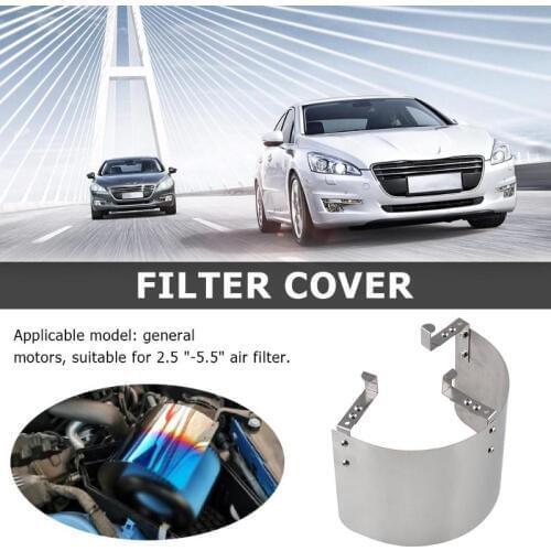 Metal Racing Car Cold Air Intake 2.5-5 inch Neck Cone Filter Heat Shield Cover Effective Providing Cooler Air for Entry