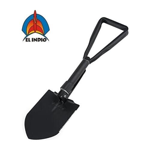 EL INDIO Multi-Function Military Folding Shovel for Camping Shovel Pickaxe with Triangular Handle