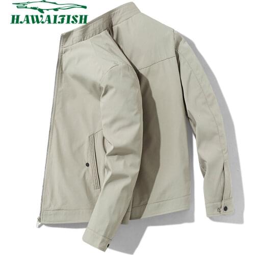 Hawaifish brand Men Jacket Coats 2021 New Spring Casual Solid Color Men Business Jacket Stand Collar high quality Male Outwear